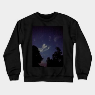 Hello Down There - starry cloudy night sky Crewneck Sweatshirt